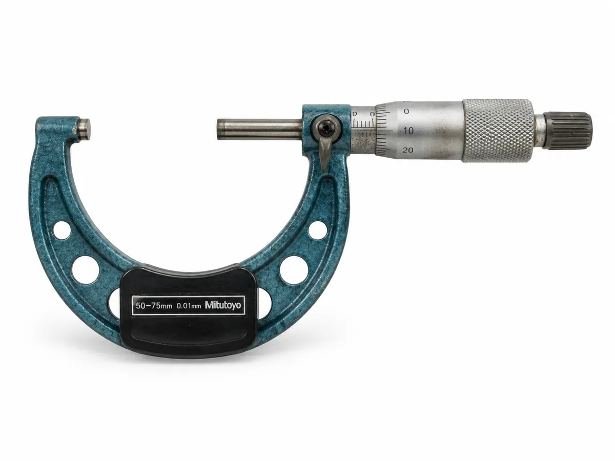 Mitutoyo 103-139 M110-75 outside micrometer, 50-75 mm range, 0.01 mm graduation